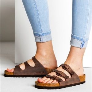 Birkenstock Nubuck Florida 3 Strap Sandal Size 8-8.5